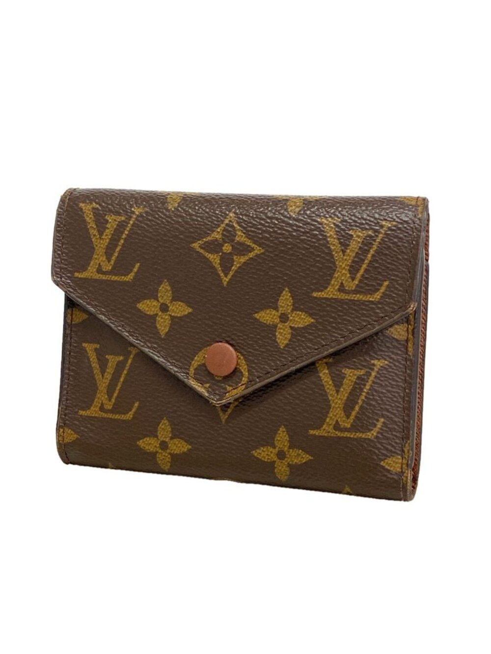 Louis Vuitton Trifold Wallet Monogram Portefeuille Victorine Brown